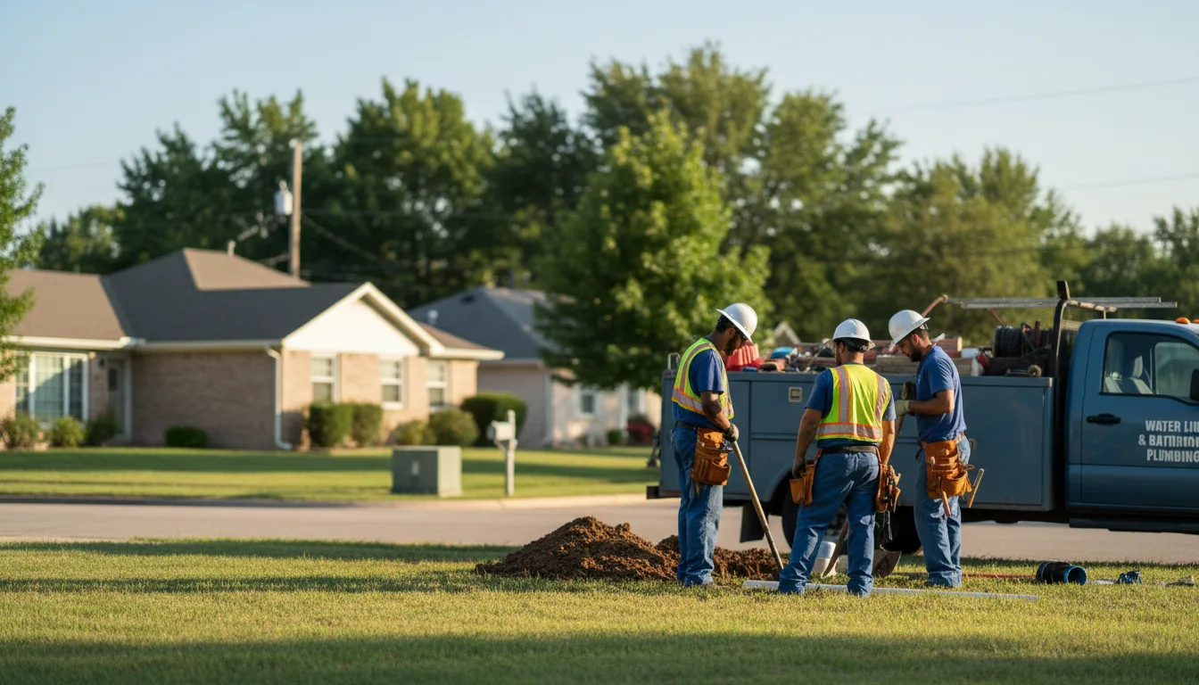 Residential water line and bathroom plumbing service in Forest Hill, LA